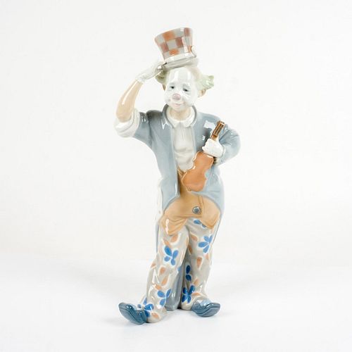 LLADRO FIGURINE, CLOWN WITH VIOLIN