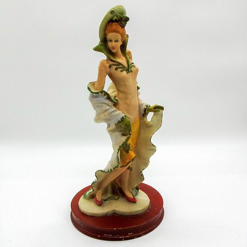 VINTAGE ART DECO RESIN HAND PAINTED