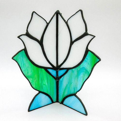 STAINED ART GLASS FLORAL SCULPTUREBeautiful