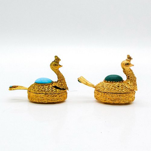 2PC FLORENZA GOLDEN PEACOCK SALT CELLAR