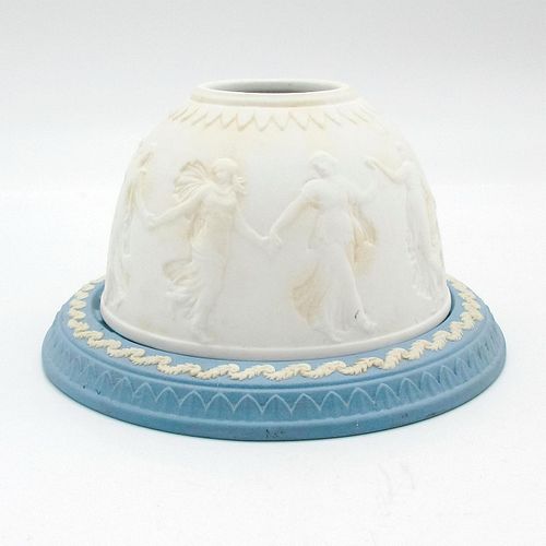 WEDGWOOD PALE BLUE JASPERWARE CANDLEHOLDER  39503c