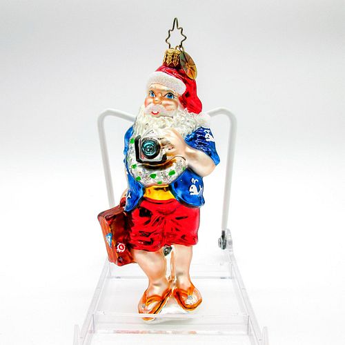 VACATION SANTA, CHRISTOPHER RADKO ORNAMENTColorful