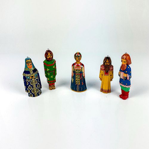 5PC VINTAGE RUSSIAN HOLIDAY ORNAMENT 39509b