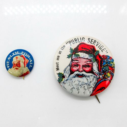 2PC VINTAGE SANTA CLAUS PINSBoth 3950a8