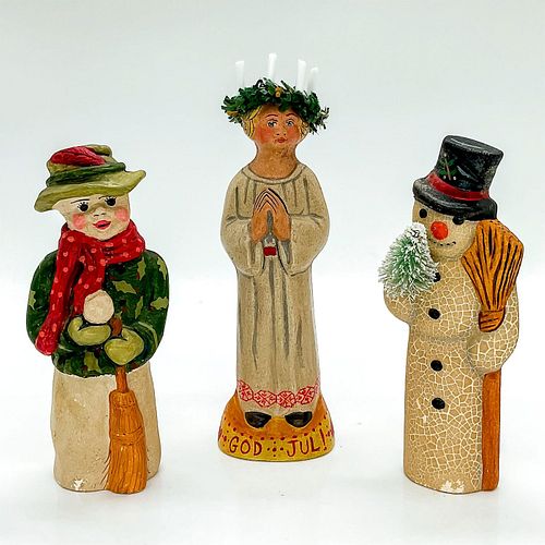 3PC VAILLANCOURT FOLK ART, CHRISTMAS