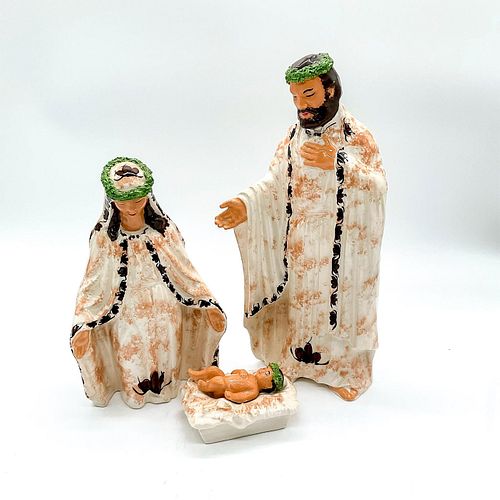 3PC VINTAGE POTTERY HAWAIIANA NATIVITY 395160