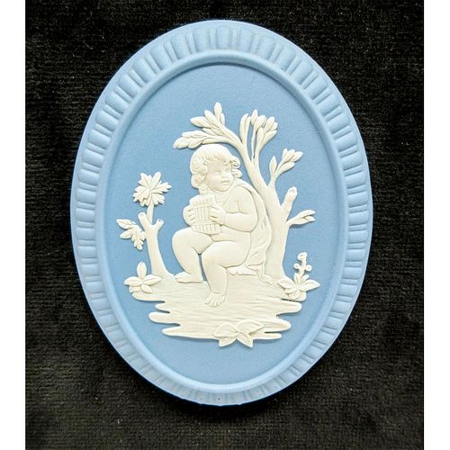 WEDGWOOD PALE BLUE JASPERWARE,