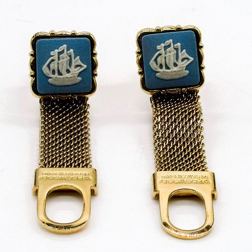 WEDGWOOD JASPERWARE CUFFLINKS, THE GOLDEN