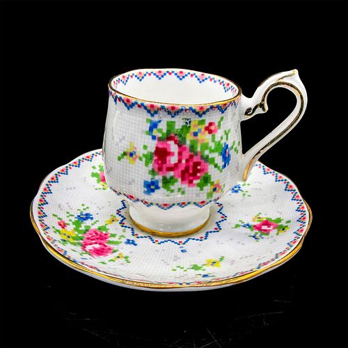 ROYAL ALBERT DEMITASSE CUP AND SAUCER,