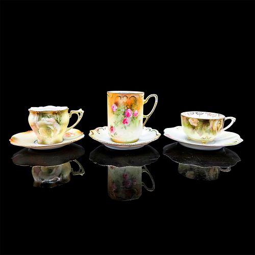 SET OF 3 ANTIQUE RS PRUSSIA DEMITASSE