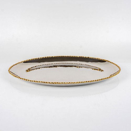 MICHAEL ARAM GOLD LARGE OVAL PLATTER,