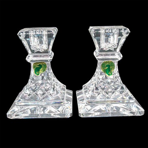 PAIR OF WATERFORD CRYSTAL CANDLESTICKS,