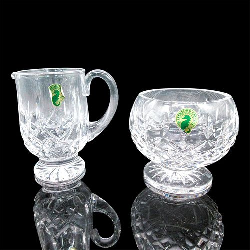 2PC WATERFORD CRYSTAL ARAGLIN CREAM