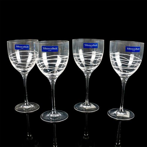 4PC VILLEROY AND BOCH WINE GOBLETS,