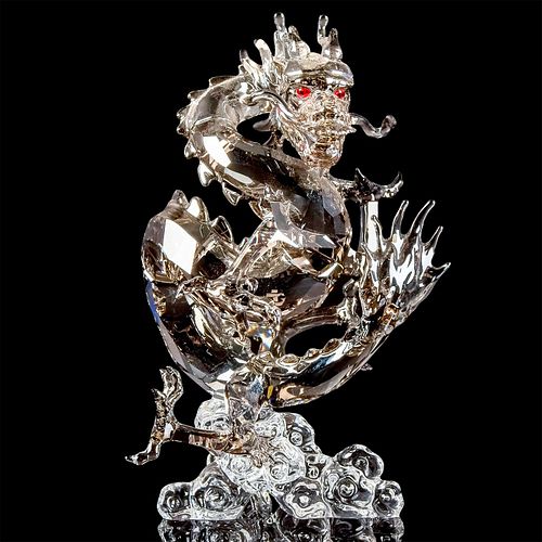 SWAROVSKI CRYSTAL FIGURINE DRAGONGray 39594e