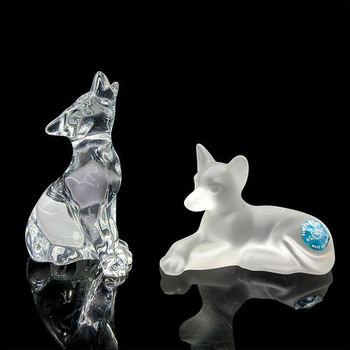 2PC LENOX CRYSTAL ANIMAL FIGURINES,