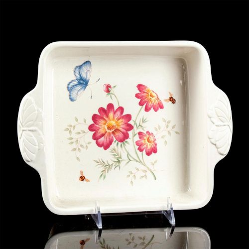 LENOX 8 INCH SQUARE BAKER, BUTTERFLY