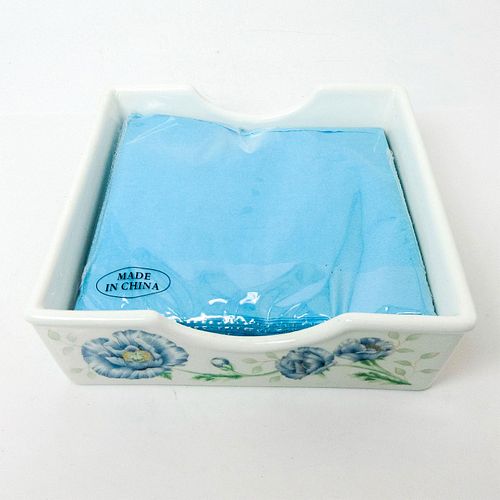 LENOX NAPKIN BOX AND NAPKIN, BUTTERFLY