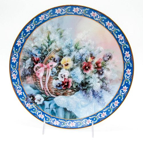 W.S. GEORGE PORCELAIN PLATE, PANSIESLimited