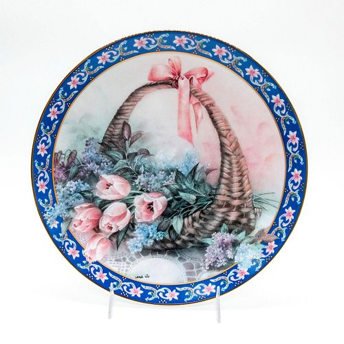 W.S. GEORGE PORCELAIN PLATE, TULIPS
