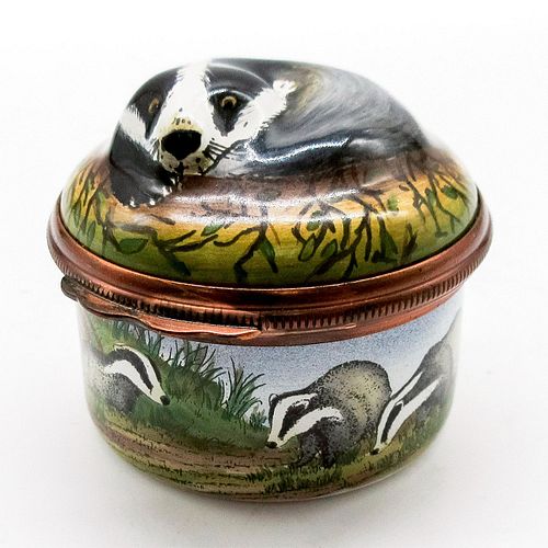 HALCYON DAYS ENAMELS BADGER BONBONNIERE 395bab