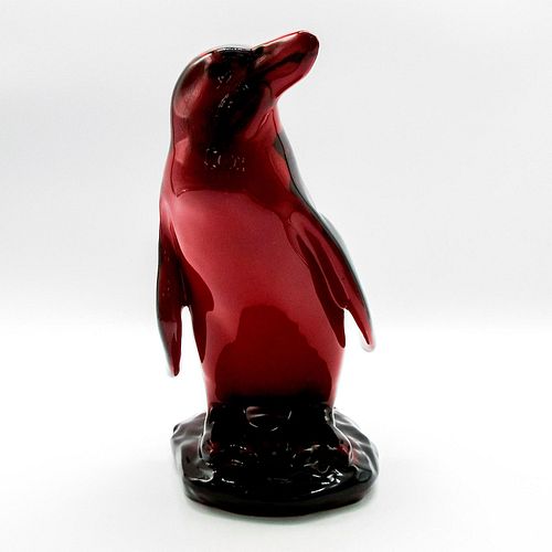 ROYAL DOULTON FLAMBE PENGUIN ON