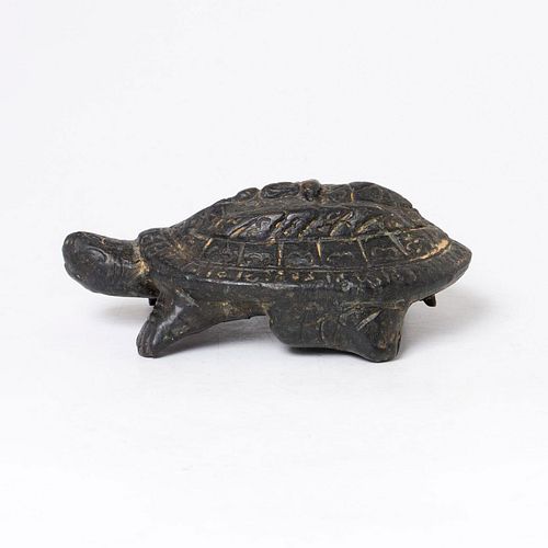 ANTIQUE BRONZE TURTLE FIGURINE,