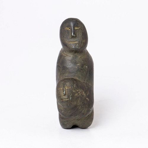 INUIT STONE SCULPTURE MOTHER AND 395f2c