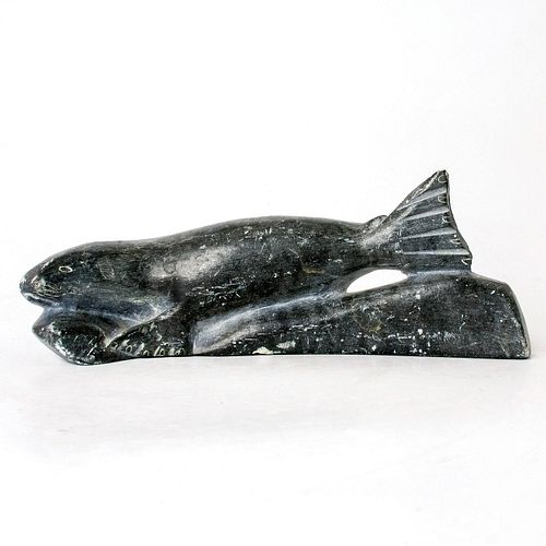 LUCASSIE N, SIGNED, INUIT SOAPSTONE