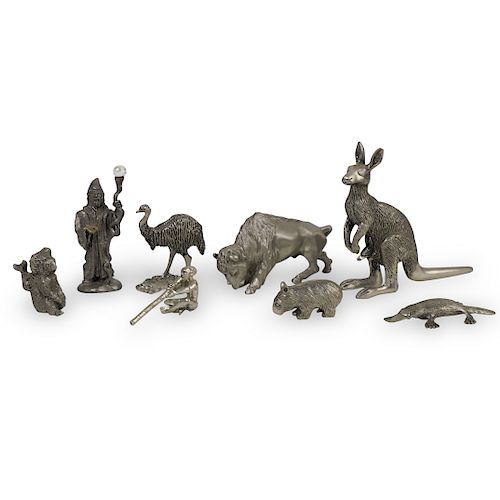 (8 PC) COLLECTION OF PEWTER FIGURINESDESCRIPTION: