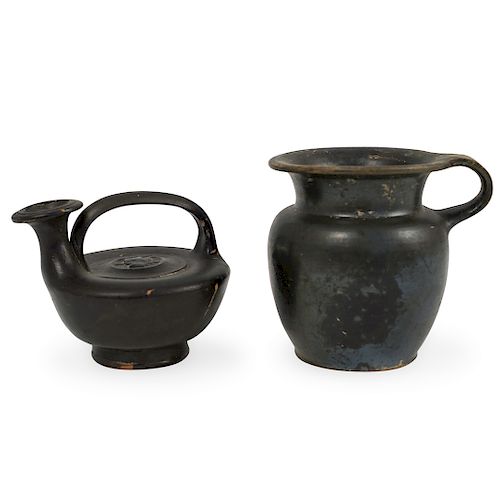 TWO ANCIENT ROMAN BLACK WARE VESSELDESCRIPTION  3938b9