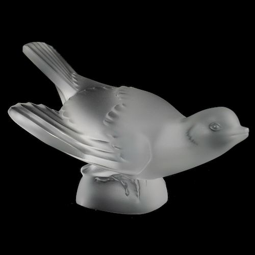 LALIQUE CRYSTAL SPARROW FIGURINEDESCRIPTION  3938d9