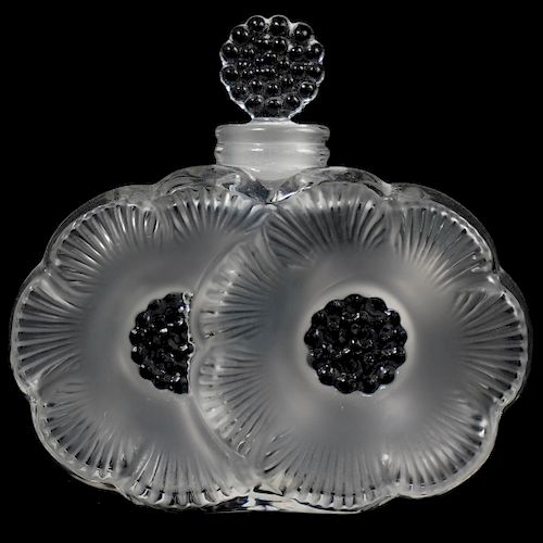 LALIQUE CRYSTAL "DEUX FLEURS" PERFUME