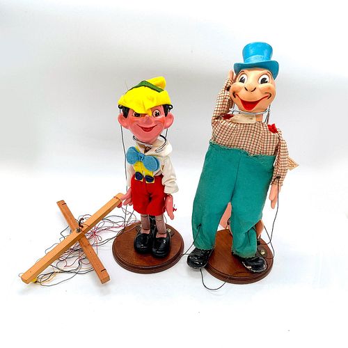 PAIR OF DISNEY PINOCCHIO AND JIMINY