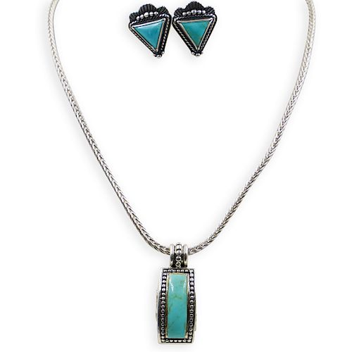 STERLING SILVER AND TURQUOISE JEWELRY 393993