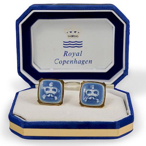 ROYAL COPENHAGEN PORCELAIN CUFFLINKSDESCRIPTION  393995