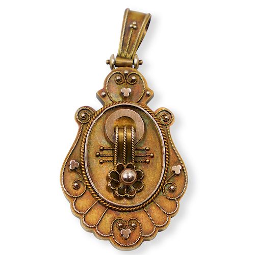 14K GOLD LOCKET PENDANTDESCRIPTION: