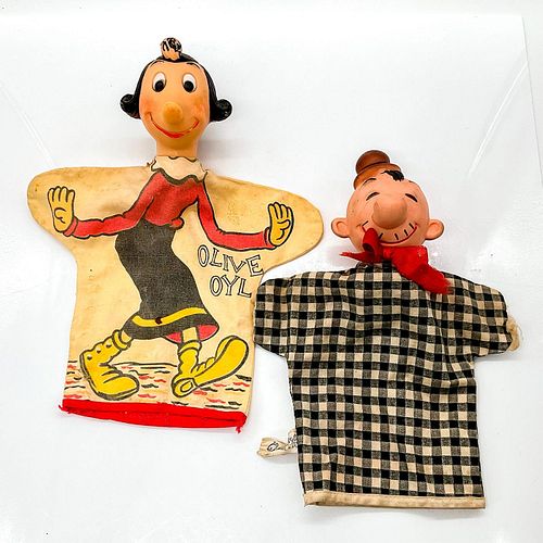 2PC HAND PUPPETS POPEYE CHARACTERS OLIVE