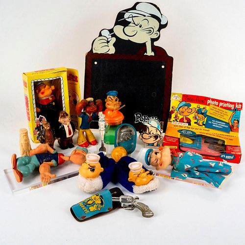 16PC POPEYE AND WIMPY COLLECTIBLES