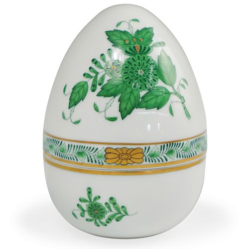 HEREND GREEN CHINESE BOUQUET PORCELAIN