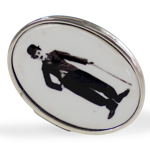 STERLING SILVER ENAMEL PILL BOXDESCRIPTION  393a61