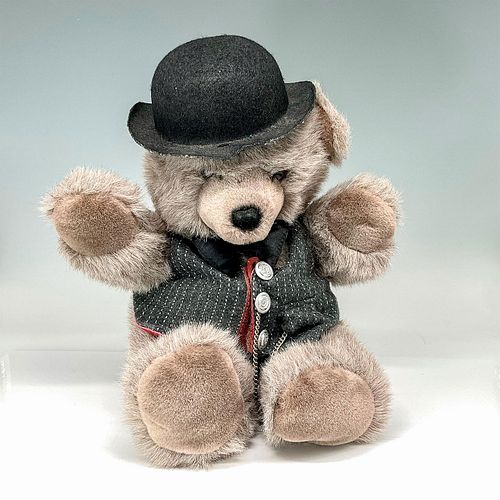 APPLAUSE PLUSH TEDDY BEAR IN HAT AND