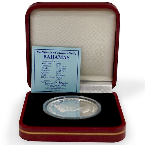 COMMONWEALTH OF THE BAHAMAS SILVER COINDESCRIPTION: