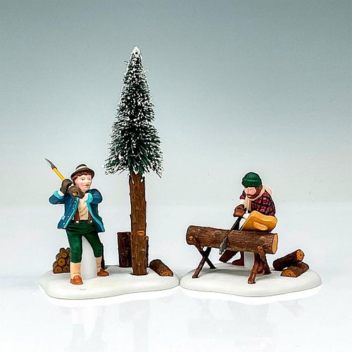 DEPARTMENT 56 FIGURINE, LUMBERJACKSTwo