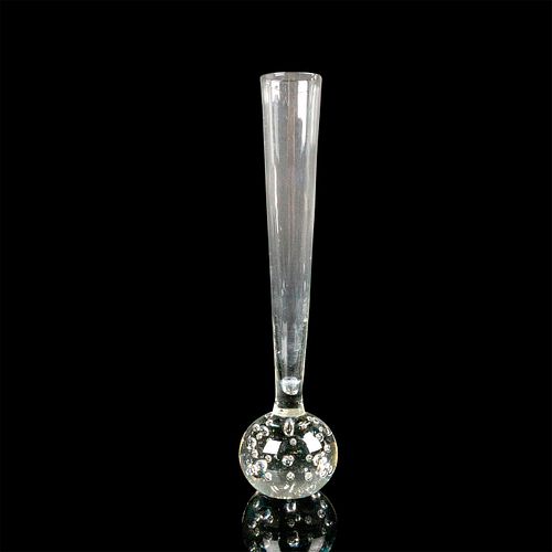 VINTAGE GLASS BUBBLE BUD VASEA 393c3c