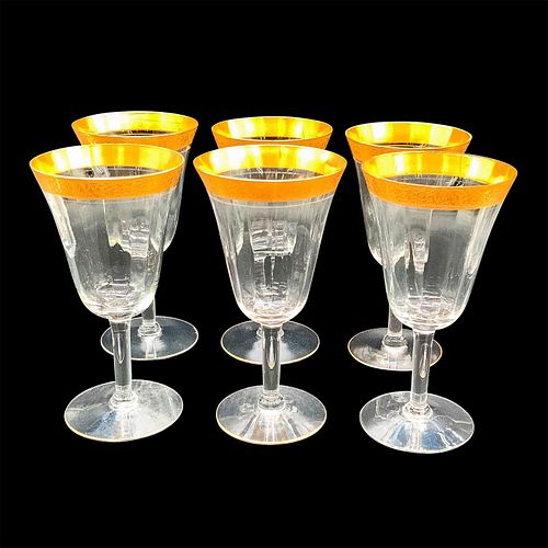 6PC VINTAGE GILT WINE GLASSES SETElegantly 393c5e