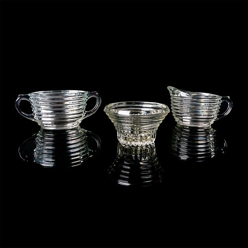 3PC TEA SERVING TRIO, ANCHOR HOCKING,