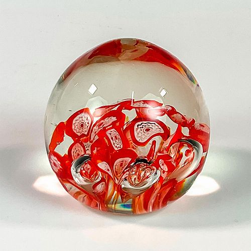 VINTAGE ART GLASS FLORAL MILLEFIORI 393c92