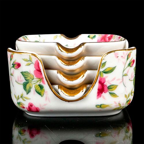 5PC VINTAGE LEFTON CHINA PORCELAIN ASHTRAY