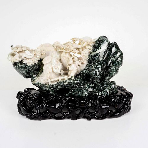 CHINESE STONE CARVING TWO TONE 393d5e